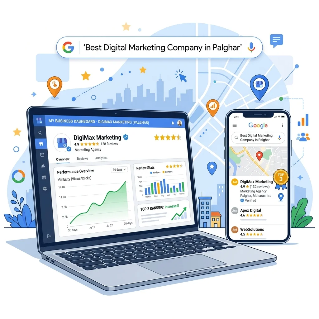 Google Business Profile Optimization in Palghar Illustration